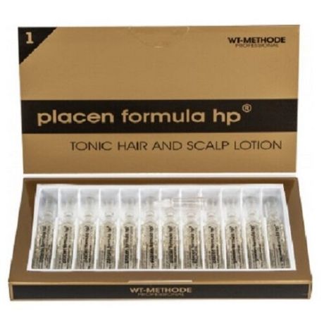 Лосьон против выпадения волос 12 ампул по 10 мл для стимуляции роста волос Placen formula HP WT-Methode в ампулах Плацен Формула Эйч Пи 12*10 мл