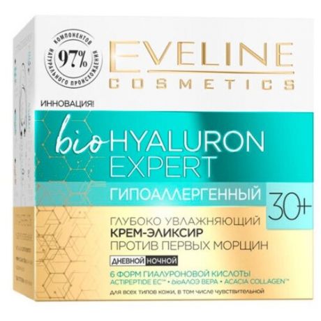 Крем-элексир Eveline Cosmetics Bio Hyaluron Expert Против Первых Морщин 30+ 50 мл