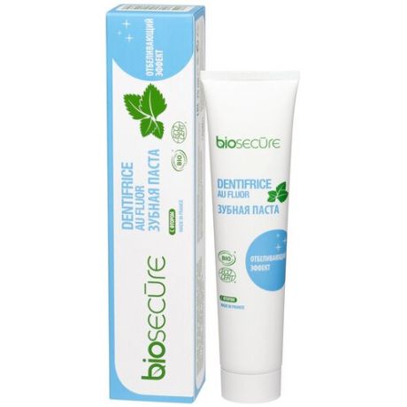 Зубная паста Biosecure Dentifrice au fluor с отбеливающим эффектом, 75 мл