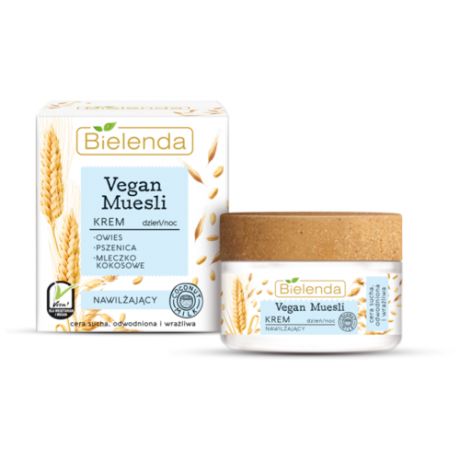 Bielenda Vegan Muesli Увлажняющий крем для лица пшеница+ овёс+кокосовое молоко, 50 мл