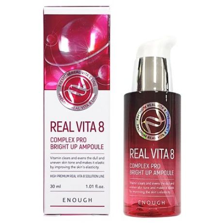 Enough Real Vita 8 Complex Pro Bright up Ampoule Сыворотка для лица с витаминным комплексом, 30 мл