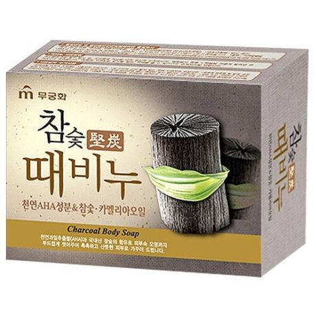 Mukunghwa Мыло для тела Charcoal Body Soap c древесным углём, 100 г