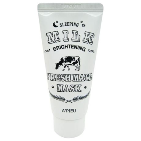 A'PIEU Ночная маска с молочными протеинами Fresh Mate Sleeping Milk Brightening Mask, 50 мл