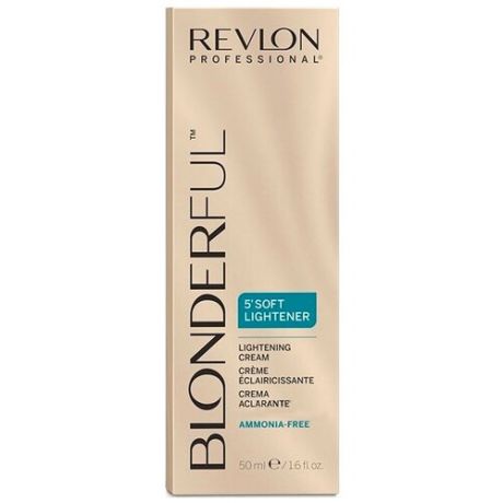 Revlon Professional BLONDERFUL SOFT LIGHTENER CREAM -5-минутный осветляющий крем без аммиака, 50 мл