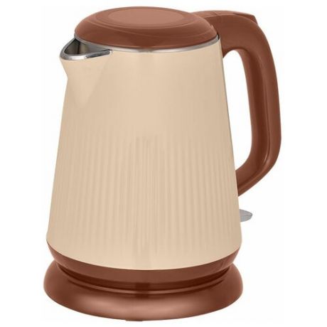 Чайник Аксинья КС-1030, бежевый/коричневый