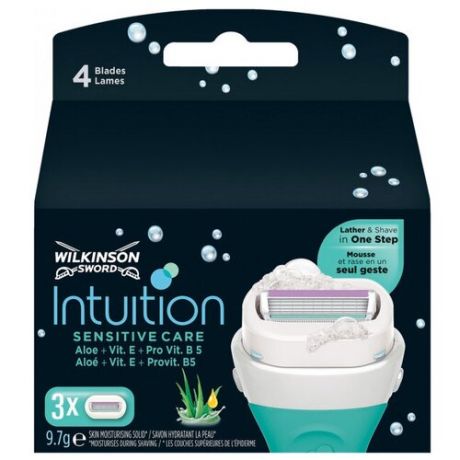 Wilkinson Sword Intuition Sensitive Сменные лезвия, 3 шт.