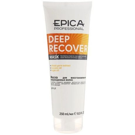 EPICA Professional Deep Recover Маска для поврежденных волос с маслом сладкого миндаля и экстрактом ламинарии, 250 мл