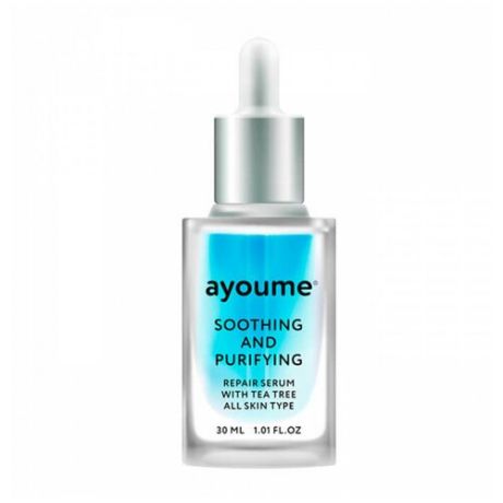 Ayoume Tea Tree Soothing & Purifying Serum Сыворотка для лица успокаивающая с мятой и чайным деревом, 30 мл