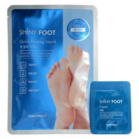 TONY MOLY Носочки для пилинга ног Shiny foot quick peeling liquid 40 мл пакет