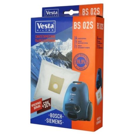 Vesta filter Синтетические пылесборники BS 02S 4 шт.