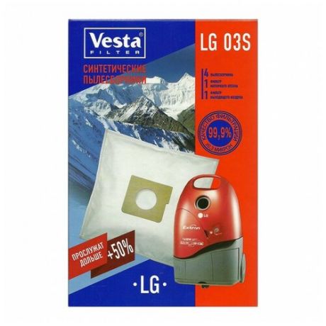 Vesta filter Синтетические пылесборники LG 03S 4 шт.