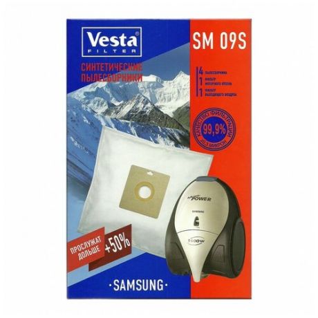 Vesta filter Синтетические пылесборники SM 09S 4 шт.