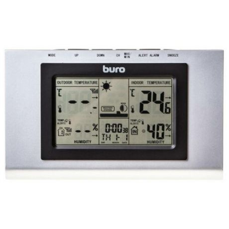 Метеостанция Buro H127G, серебристый/черный