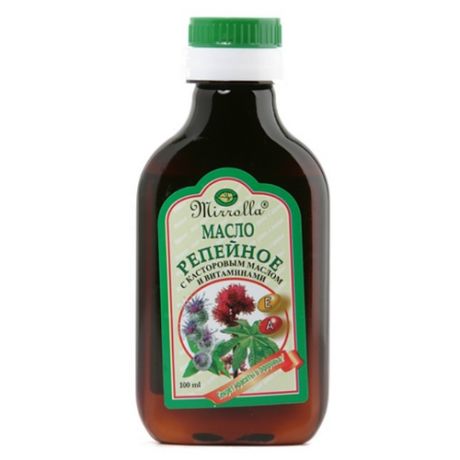 Mirrolla Репейное масло с касторовым маслом и витаминами, 100 мл