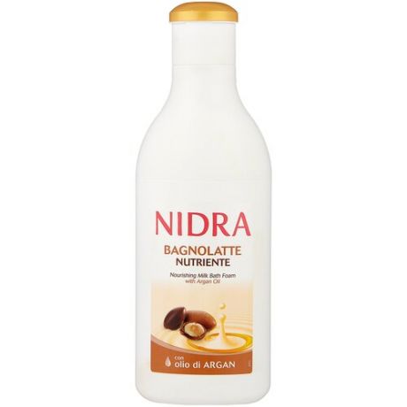 Nidra Пена-молочко для ванны с аргановым маслом питательная, 750 мл