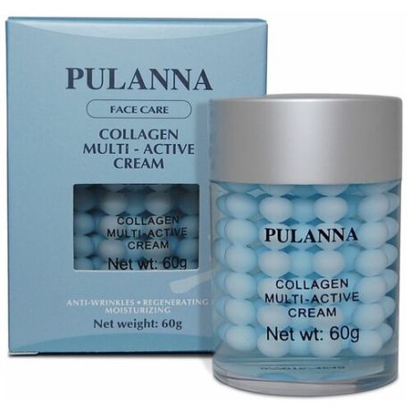 PULANNA Collagen Multi-Active Cream Мультиактивный крем с коллагеном для лица и шеи, 60 г