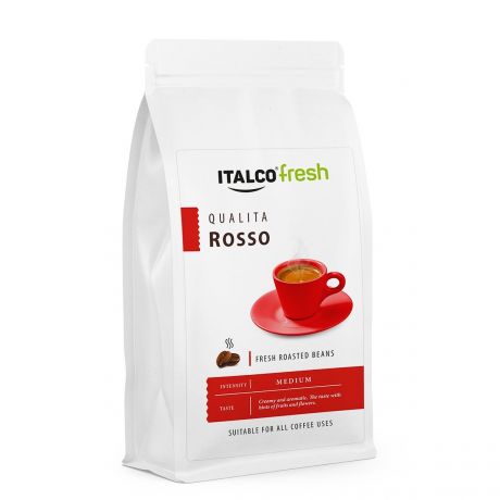 Кофе жареный в зернах Italco Qualita Rosso, 175 г