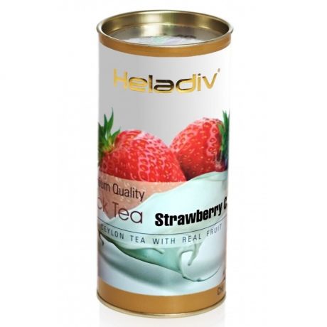 Чай черный листовой STRAWBERRY CREAM, HELADIV, (клубника со сливками), 100 г