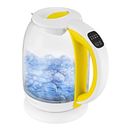 Чайник электрический Kitfort, бело-желтый, КТ-6140-5