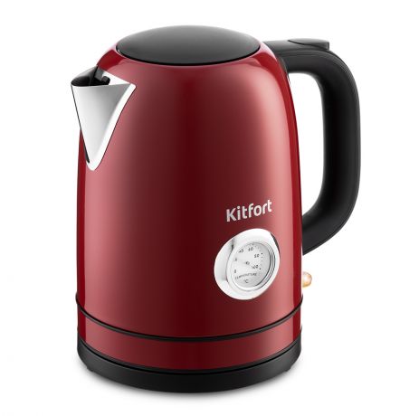 Чайник электрический Kitfort, красный, КТ-683-2