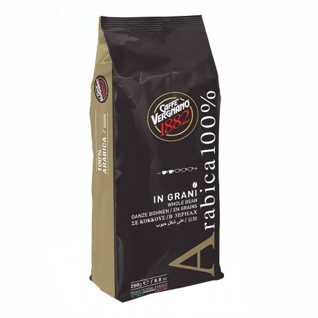 Кофе в зернах Arabica 100%, Caffe Vergnano 1882, 250 г