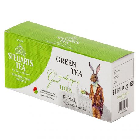 Чай зеленый ROYAL green tea, STEUARTS, 25 пак