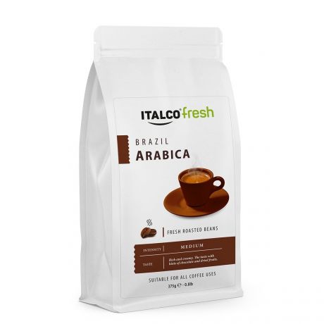 Кофе жареный в зернах Italco Arabica Brazil, 375 г