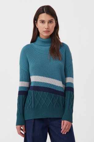 Finn-Flare женский свитер с различными вязанными узорами