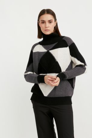 Finn-Flare трикотажный женский свитер прямого кроя с шерстью