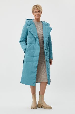 Finn-Flare утепленное пальто с поясом на талии