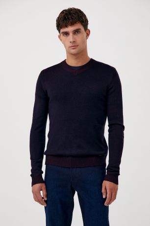 Finn-Flare пуловер мужской прямого силуэта с шерстью