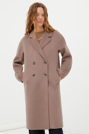 Finn-Flare драповое женское пальто свободного кроя
