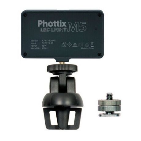 Накамерная светодиодная панель 3,5Вт 6600К с аккумулятором Phottix (81401) M5 LED