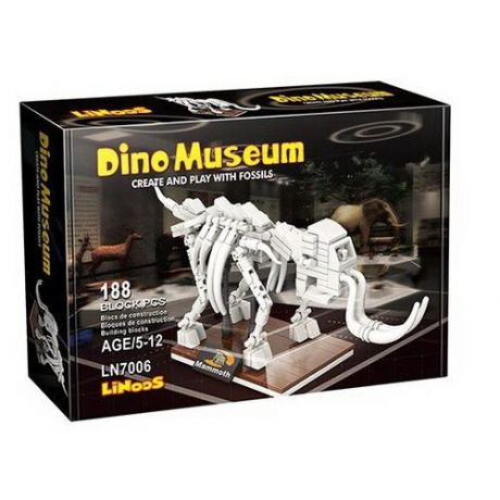 Конструктор LiNoos Dino museum LN7006 скелет Мамонта