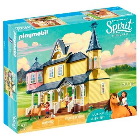 Набор с элементами конструктора Playmobil Spirit Riding Free 9475 Счастливый дом Лаки