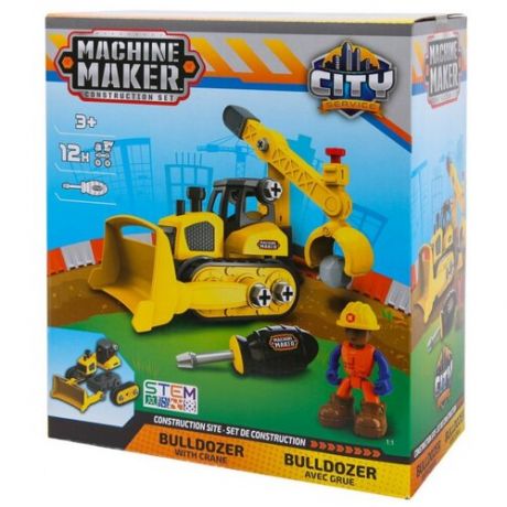 Конструктор Machine Maker 2в1 Бульдозер/Кран 40022