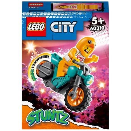 Конструктор LEGO City Stuntz 60310 Трюковый мотоцикл с цыплёнком
