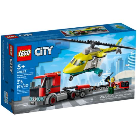 Конструктор Lego City Great Vehicles Грузовик для спасательного вертолёта 60343