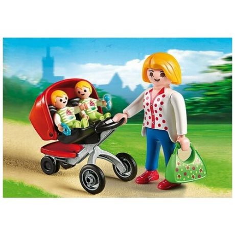 Конструктор Playmobil Кукольный дом 5573 Мама с близнецами в коляске