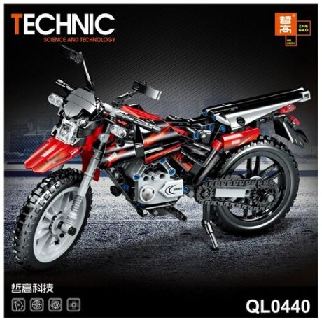 Конструктор Technic QL0440 "Мотоцикл" / мото конструктор / мотоцикл / конструктор техник
