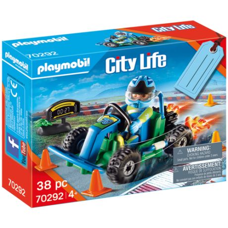 Набор с элементами конструктора Playmobil City Life 70292 Подарочный набор с гонщиком картинга
