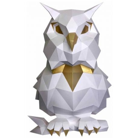 3D-конструктор оригами Paperraz "Сова Пухля" (белый)