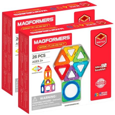 Конструктор Magformers Basic Plus 715014 26 Set (2шт)