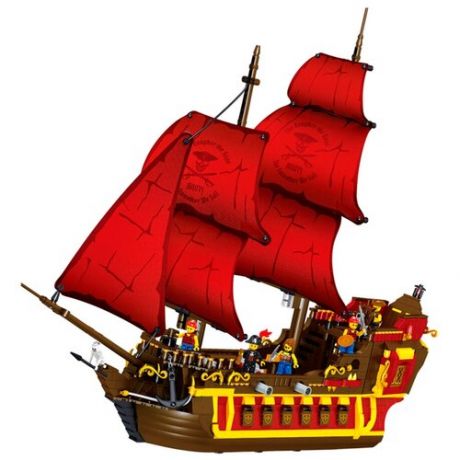 Конструктор корабль Месть Королевы Анны ZHEGAO QL1805 (1436 деталей) / Конструктор пиратский корабль