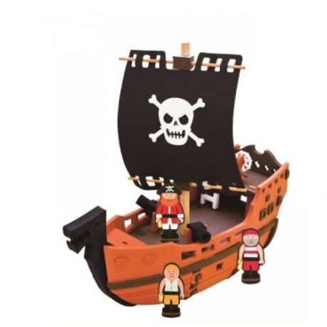 Мягкий 3D конструктор Bebox "Пиратский корабль