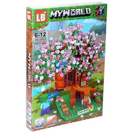 Конструктор Майнкрафт | MY WORLD | Волшебное дерево | 661+ Деталь | LED подсветка