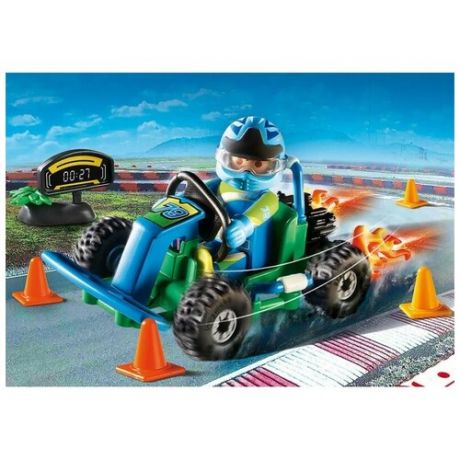 Конструктор Playmobil Спорт 70292 Подарочный набор с гонщиком картинга