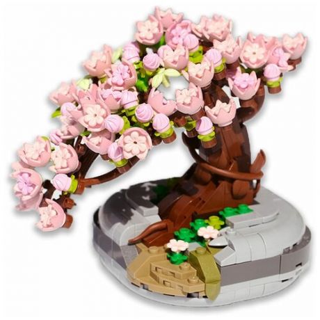 Конструктор LOZ mini Прекрасный вечный цветок для тебя - Сакура 426 деталей NO. 1661 Sakura Eternal flower Series