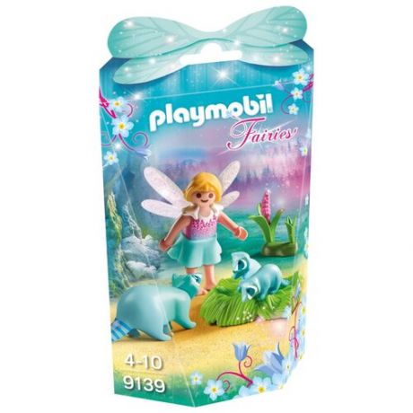 Набор с элементами конструктора Playmobil Fairies 9139 Фея и семья енотов из волшебного леса
