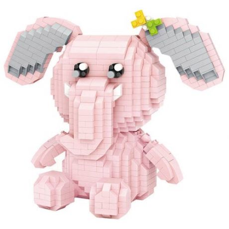 Конструктор LOZ Розовый слон 890 деталей NO. 9226 Pink elephant iBlockFun Series